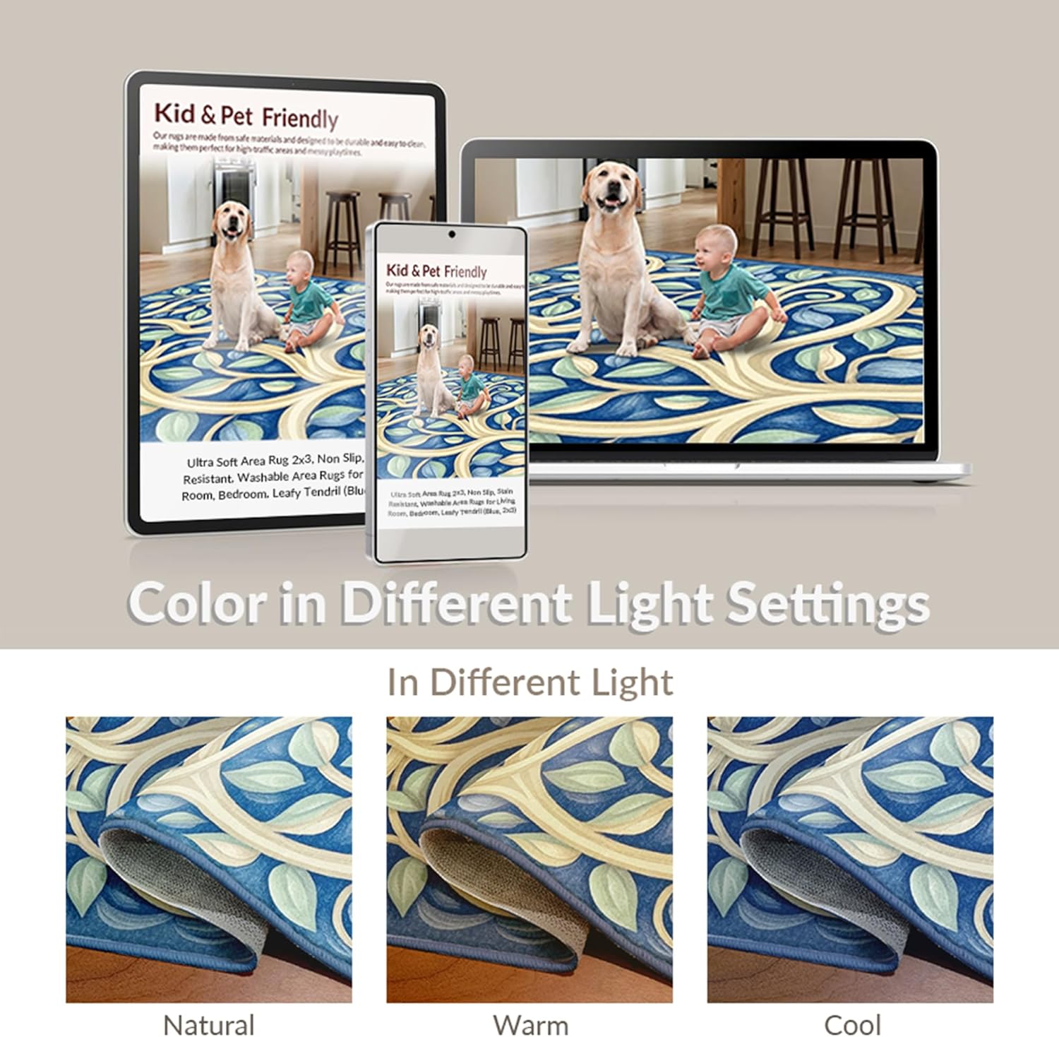 Flatwoven High Traffic Area Rug 8x10, Rock and Roll Music Themed Guitar Bass, Non Slip, Stain Resistant, Washable Area Rugs for Living Room, Bedroom (Black, 8x10)