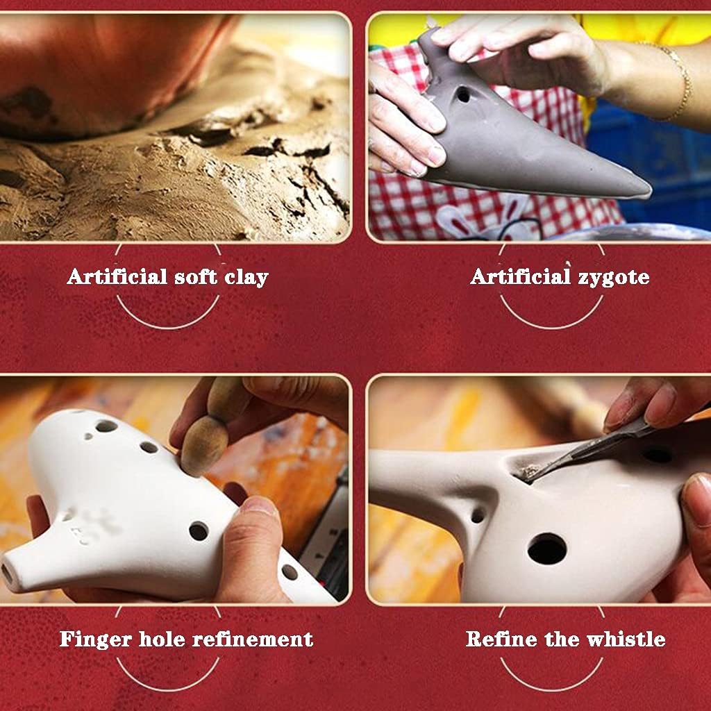 Ocarinas 12-Hole Alto AG Tone Music Professional Playing Flute Instrument 12 Hole Whistle Flute Instrument with Lanyard (Color : Blue, Size : 19 * 10 * 5.5cm)