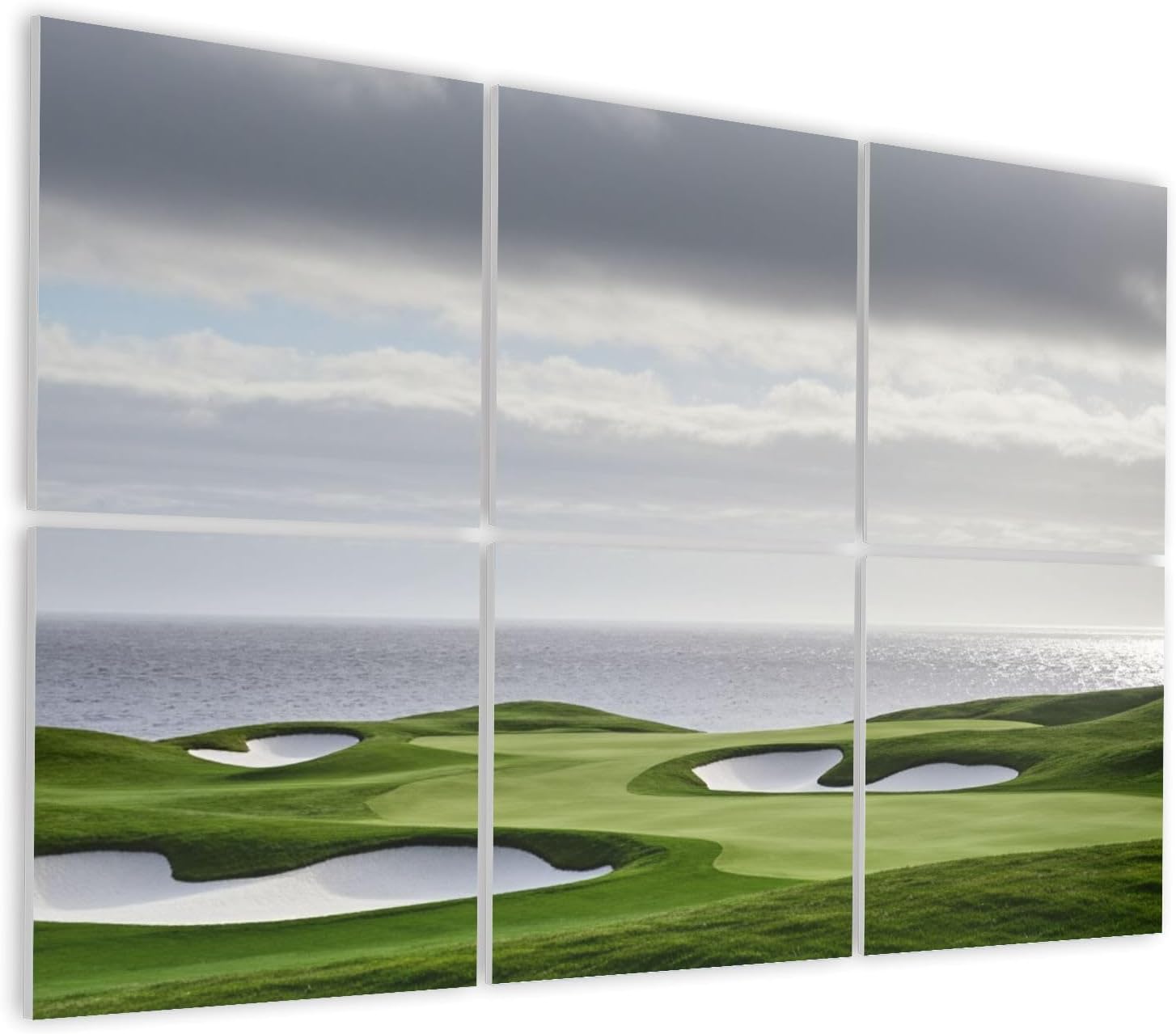 6 Pack Art Acoustic Panels Self Adhesive Golf Course Monterey California Decorative Soundproof Wall Panels Sound Absorbing Panel 48