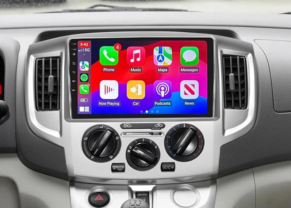 Car Stereo 2-Din Digital Media Receiver for Nissan NV200 2013-2019, Car Audio Receivers with CarPlay Android Auto 9