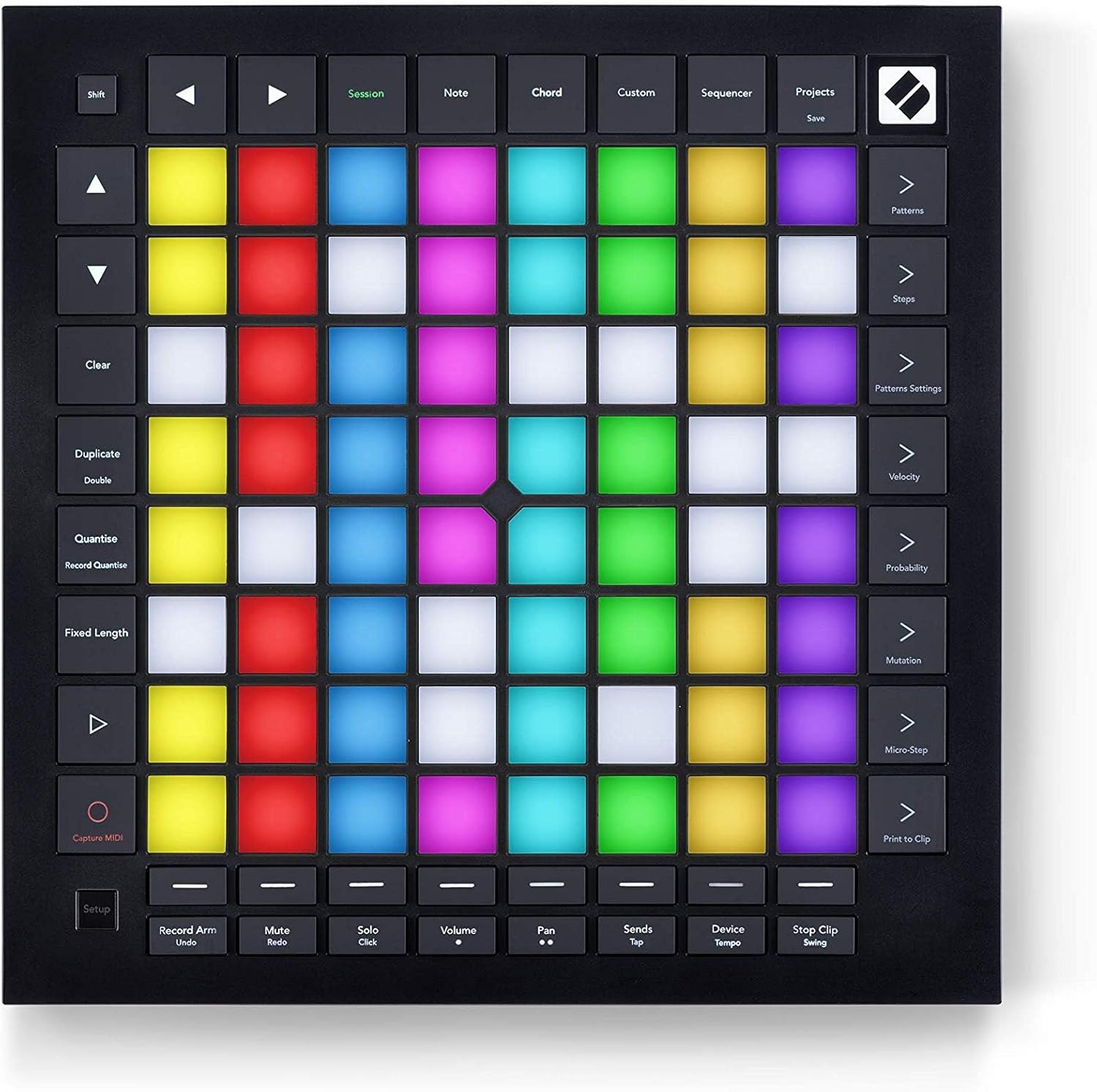 Novation Launchpad Pro MK3, MIDI 64-Grid Controller and Sequencer for Ableton Live, Logic Pro and Hardware, 64 Sensitive RGB Pads, Dynamic Note Playing, Chord and Scale Modes