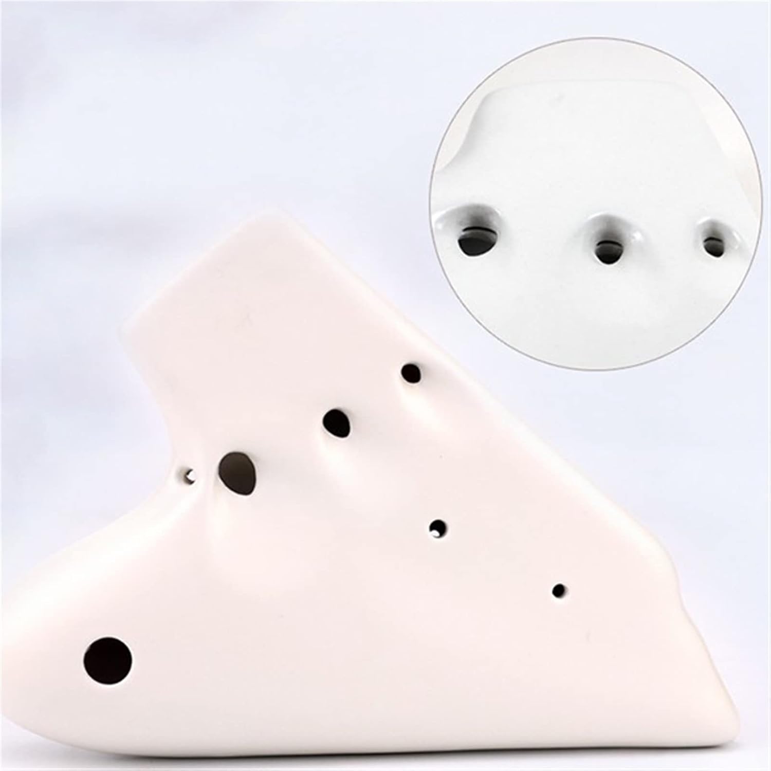 Three-Tube Ceramic Ocarina Mid-Tone G-Tone Matte Smoked Ocarina Performance Type Ultra-Wide-Range Wind Instrument Children Ocarina (Color : 01)