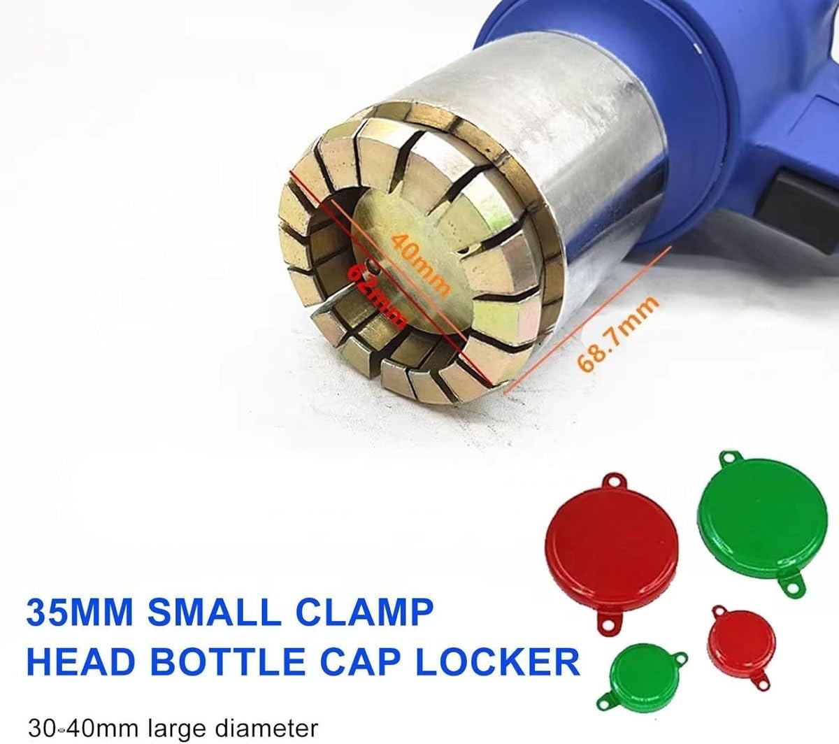 200L Pneumatic Oil Drum Sealing Machine,Oil Drum Capping Machine,Pneumatic Oil Barrel Crimper Sealer, Maximum Pulling Force 1300Lbs, Air Intake 1/4 Inch, for Caps, Barrels,Paints, Chemicals(39mm)