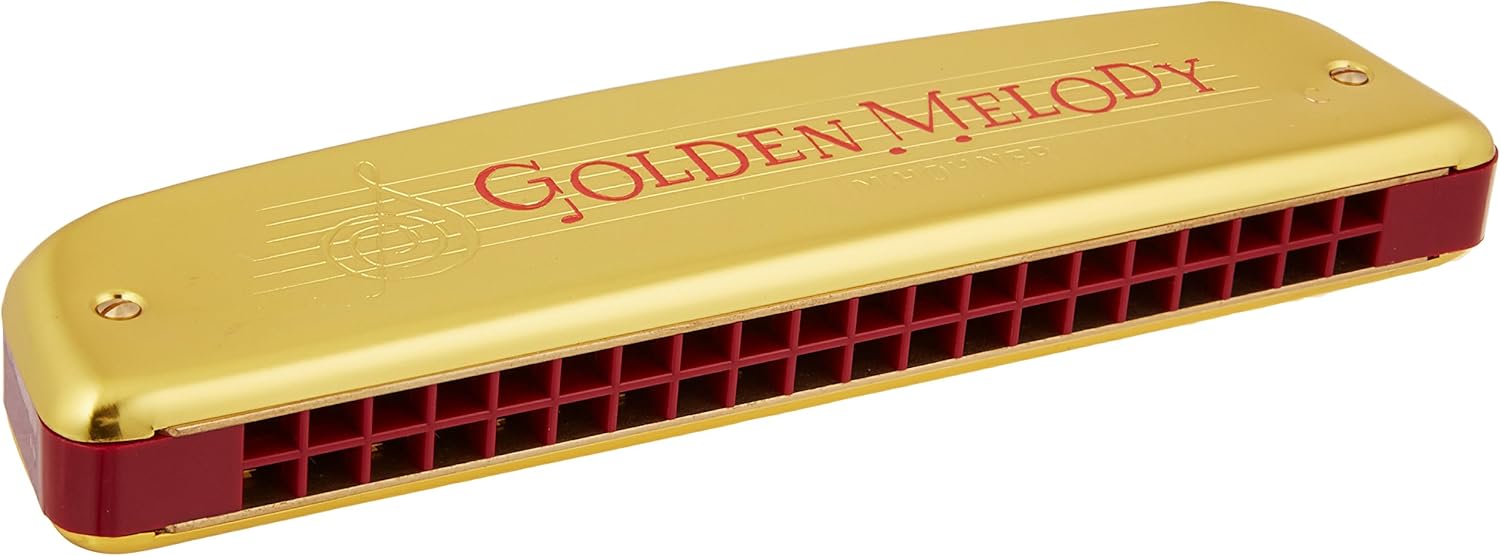 Hohner Accordions Hohner Harmonica 2416-C Golden Melody Tremolo Harmonica, Key of C, Gold