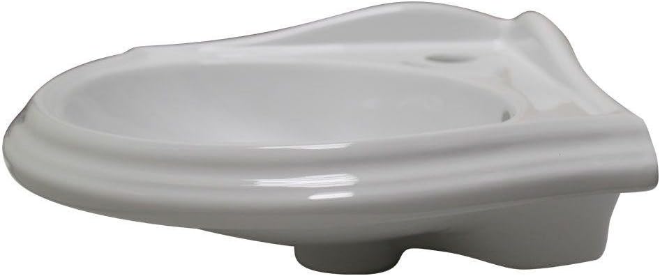 China Corner Wall Mount Basin with Oval Bowl