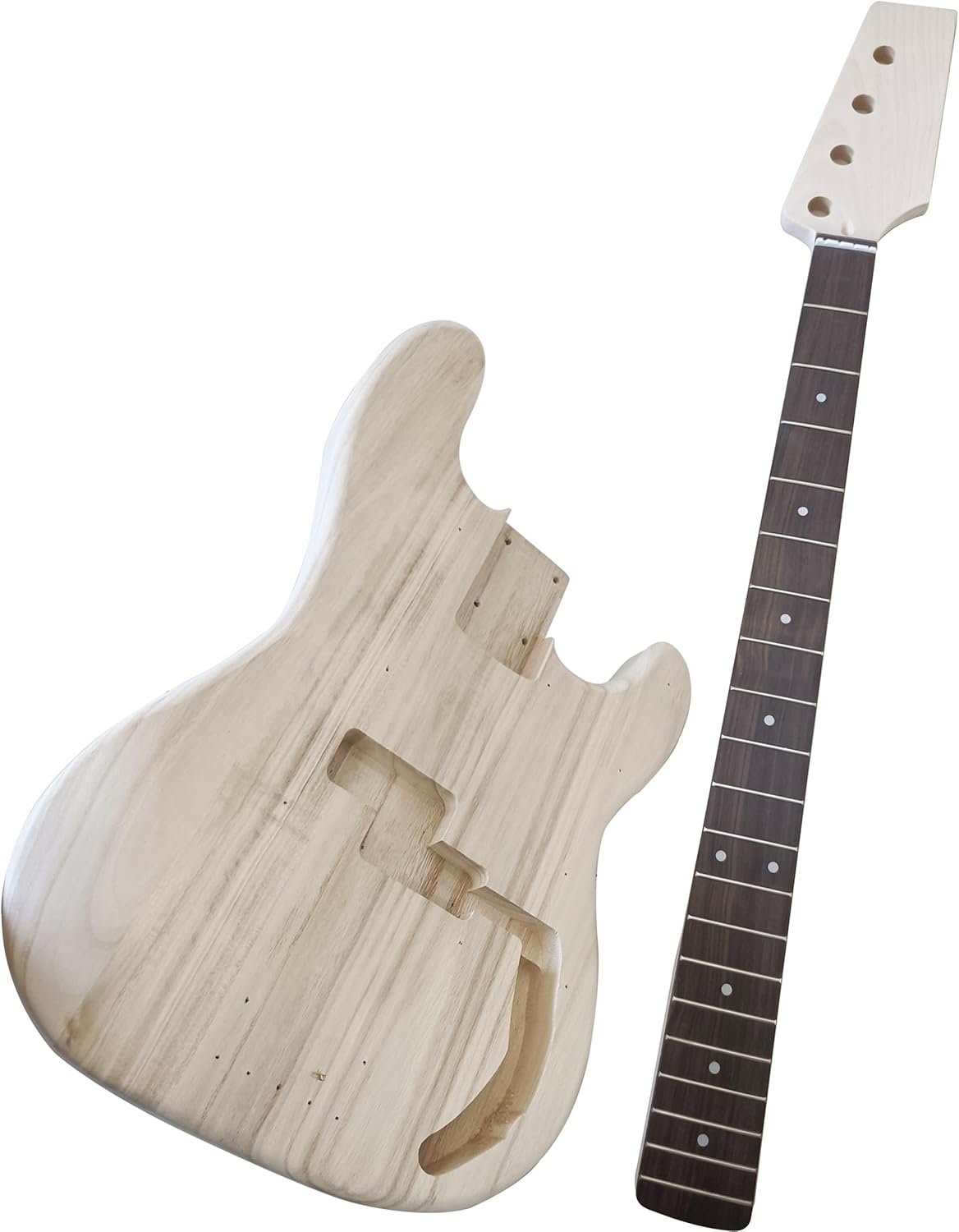DIY PB Bass Guitar Kit PB Bass Style Beginner Kits 4 String Right Handed with Paulownia Body Hard Maple Neck Rosewood Fingerboard Chrome Hardware Build Your Own Bass Guitar.