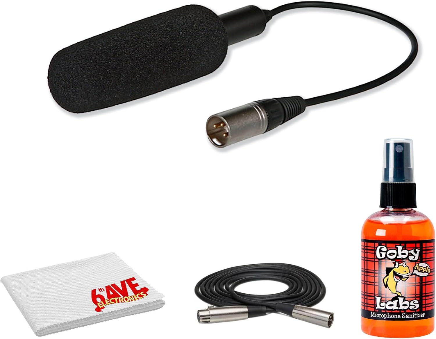 Panasonic AG-MC200G Unidirectional Microphone (AG-MC200G) Bundle Including: XLR Cable, Microphone Cleaner, Foam Windscreen, Fiber Cloth