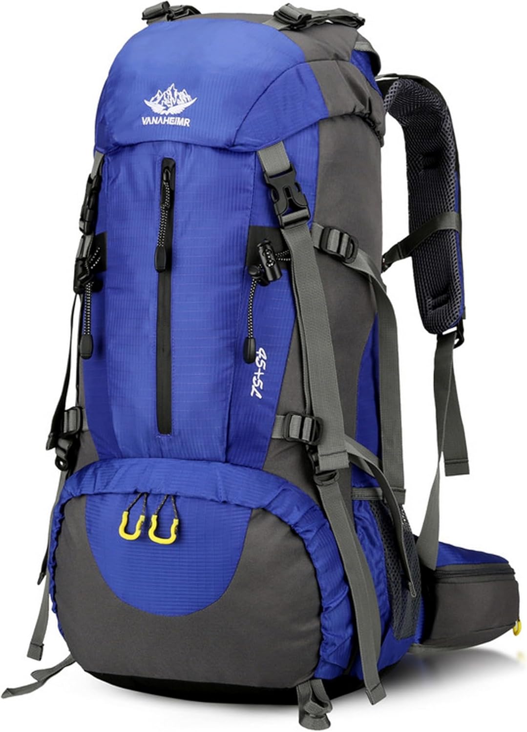 36-55L Large Camping Backpack Lightweight Hiking Trekking For Men Women Outdoor Waterproof Large Capacity Mountaineering (blue)