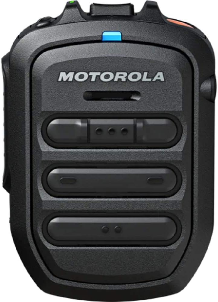 WM500 Bluetooth Remote Speaker Microphone Kit# PMMN4127 which Includes USB Charging Cable - Compatible with TLK100 & TLK150 PoC Two Way Radios - by Motorola Solutions