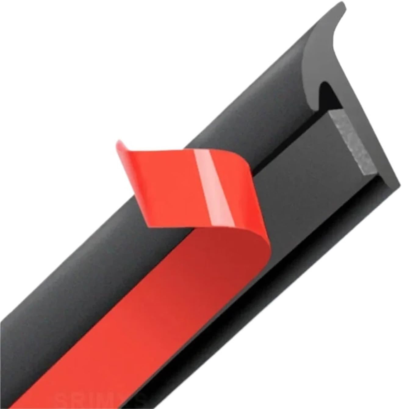 4M T-Shape Rubber Car Door Seal Strip Hood Trunk Edge Weatherstrip Moulding Trim Rubber with Double-Sided Adhesive Tape