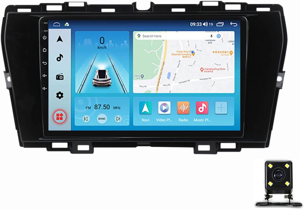 Double Din Car Stereo for SsangYong Tivoli 2019~2021 Compatible with Carplay/Auto/Mirror Link, 9 Inch Touchscreen Stereo with Bluetooth MP5 Player, Backup Camera, FM Car Radio