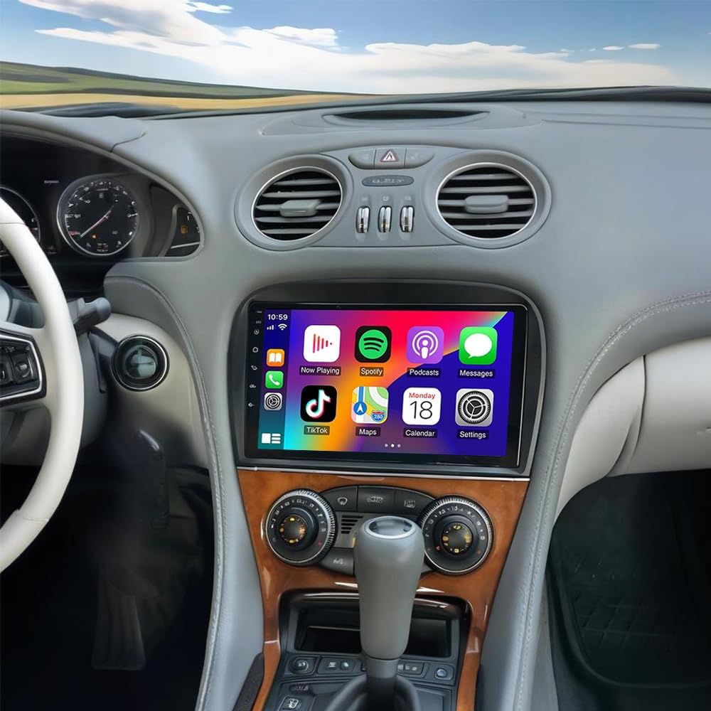 2+64G Android 15 Car Radio Stereo for Mercedes Benz SL R230 SL350 SL500 SL55 SL600 SL65 2001-2007,9