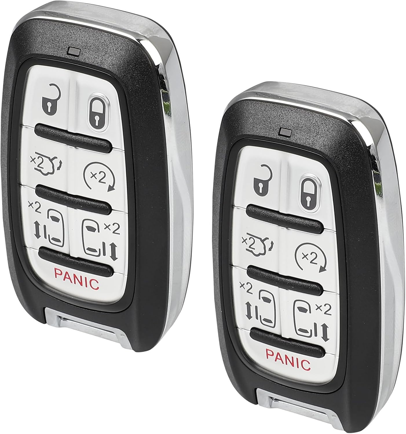 OCPTY Car Key Fob Replacement for Chrysler Pacifica 3.6L 2017-2024 (68217832AC 68217832AB M3N-97395900) 7 Buttons 433Mhz-Set of 2