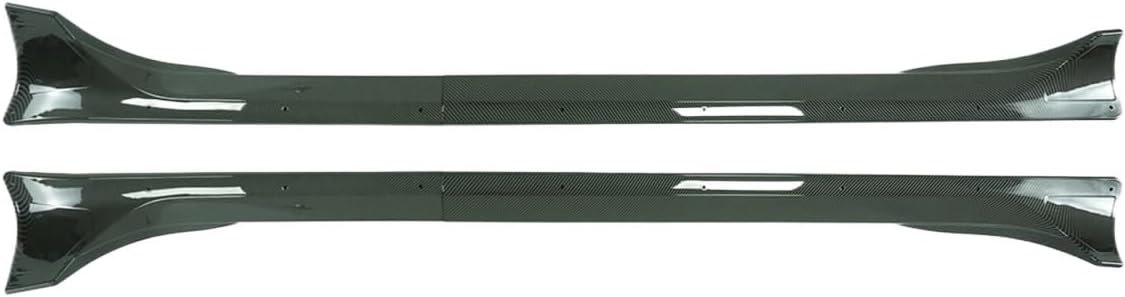 Side Skirts Side Skirt Compatible for Tesla Model Y 2020-2024 Cars Accessories Tesla Body Kits ABS Glossy Black Carbon Fiber Print(Carbon Fiber Print)