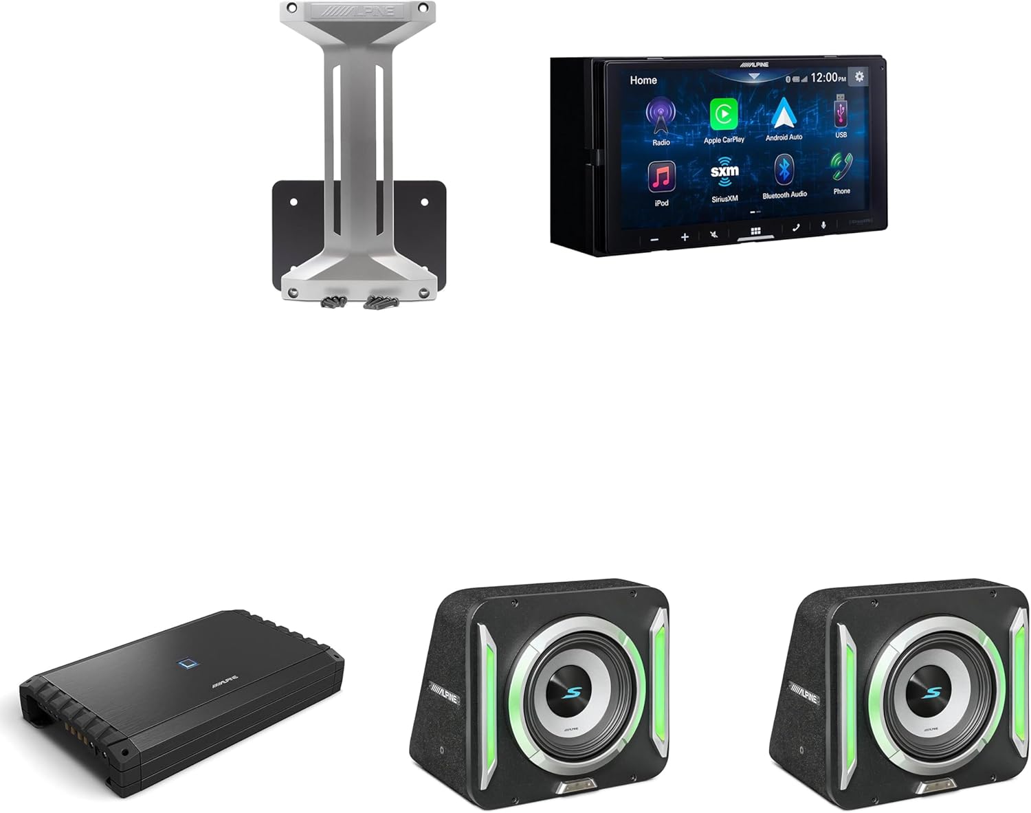 Alpine iLX-W670-S Receiver & (2) S2-SB10 PrismaLink™ S2-Series Sealed 10