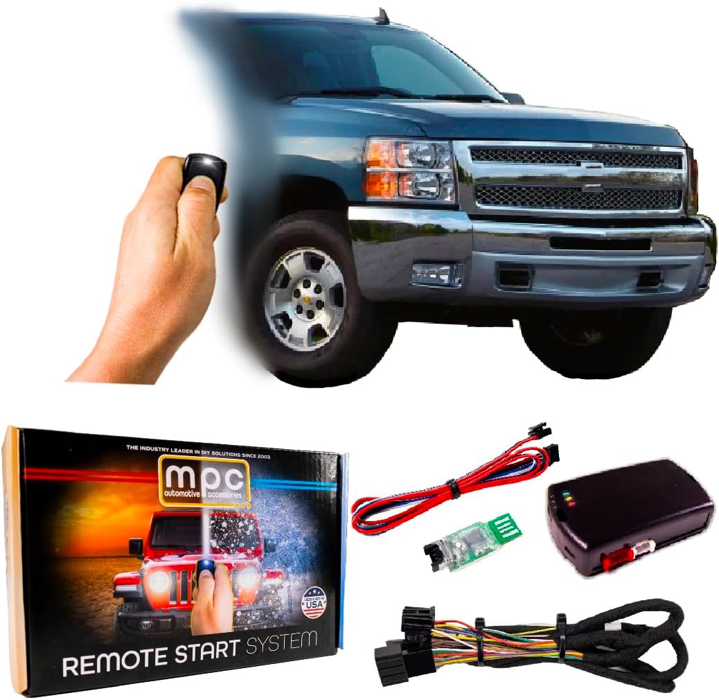 MPC Plug-n-Play Remote Start Compatible with 2007-2013 Chevrolet Silverado 1500 - Use Factory Remotes - 3X Lock Activation - Includes Flashlink Updater (Required for Installation)