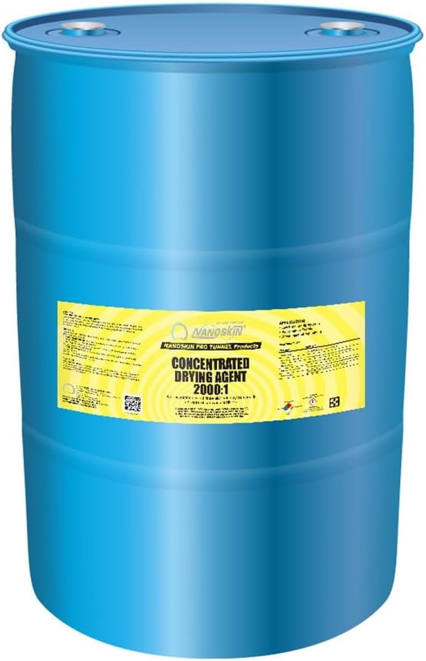 Nanoskin Super Concentrated Drying Agent – 55 Gallons, 2000:1 Dilution, Silicone-Free Rinse Aid for Car Wash Tunnels, Automatic Wash Systems, and Foam Cannons