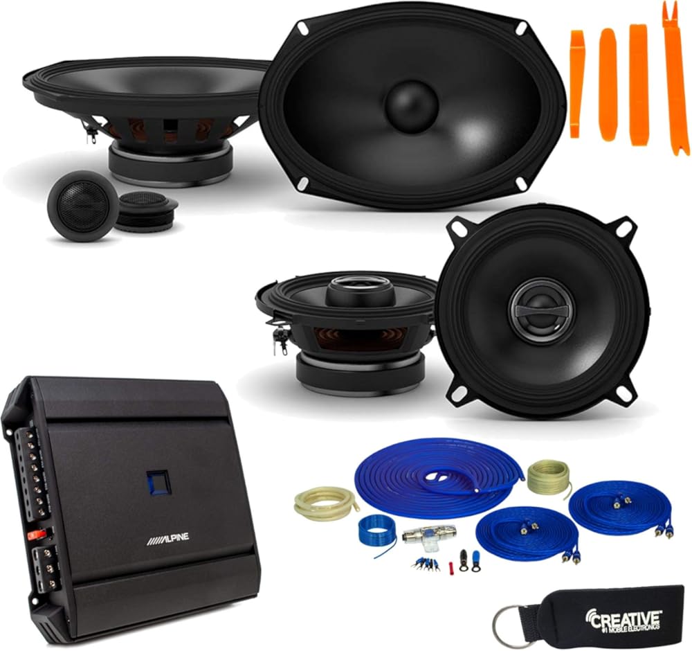 Alpine for Dodge Ram Truck 1994-2011 Type-S Speaker Bundle S-S69C 6X9 and S-S5 5.25