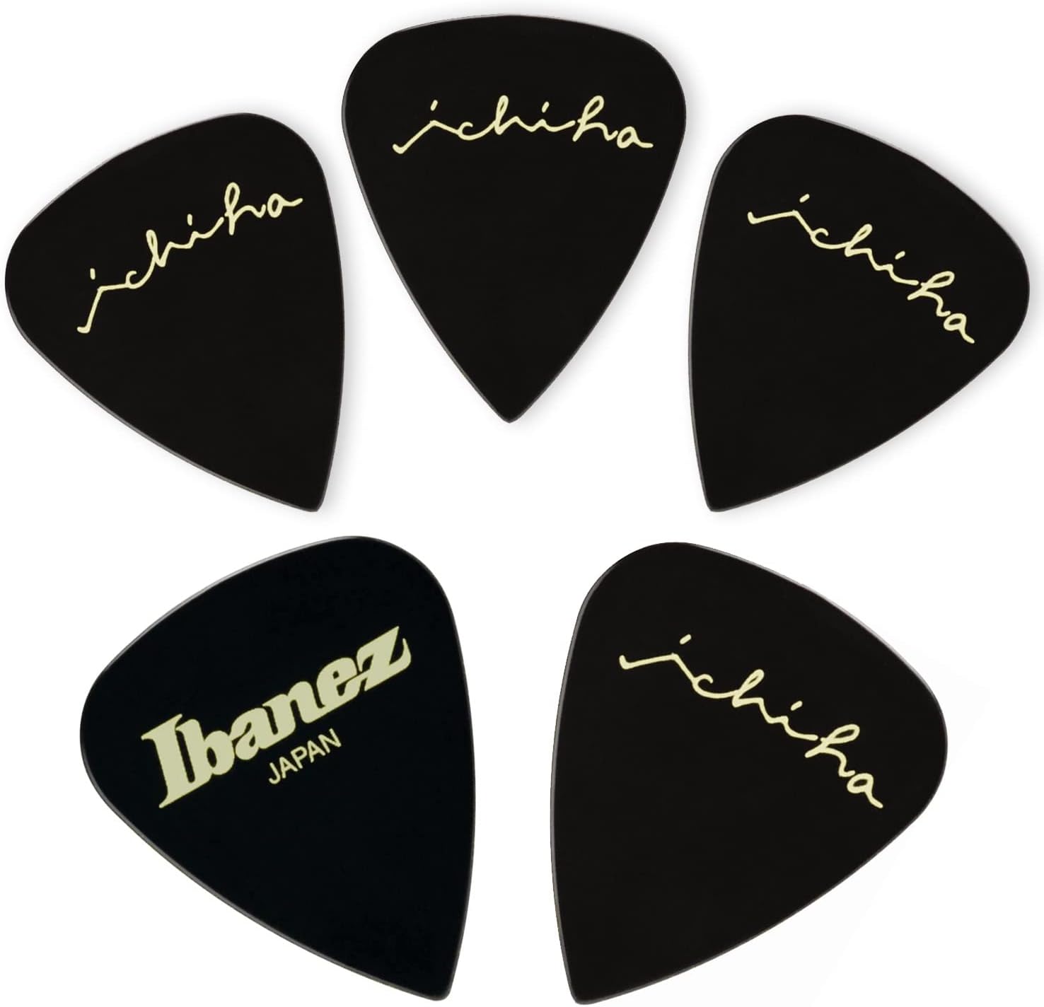Ichika Nito Signature Pick, Teardrop Shape, Medium (0.8 mm), Ultem, Colour: Black
