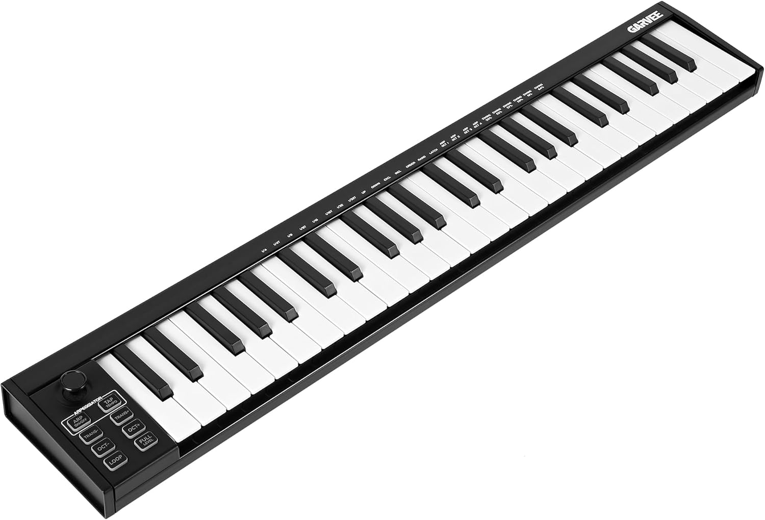49-Key MIDI Keyboard Controller — Compact USB/DAW Integrated Keyboard with 8 Drum Pads, 8 Knobs & OLED Display. Ideal for Music Production.