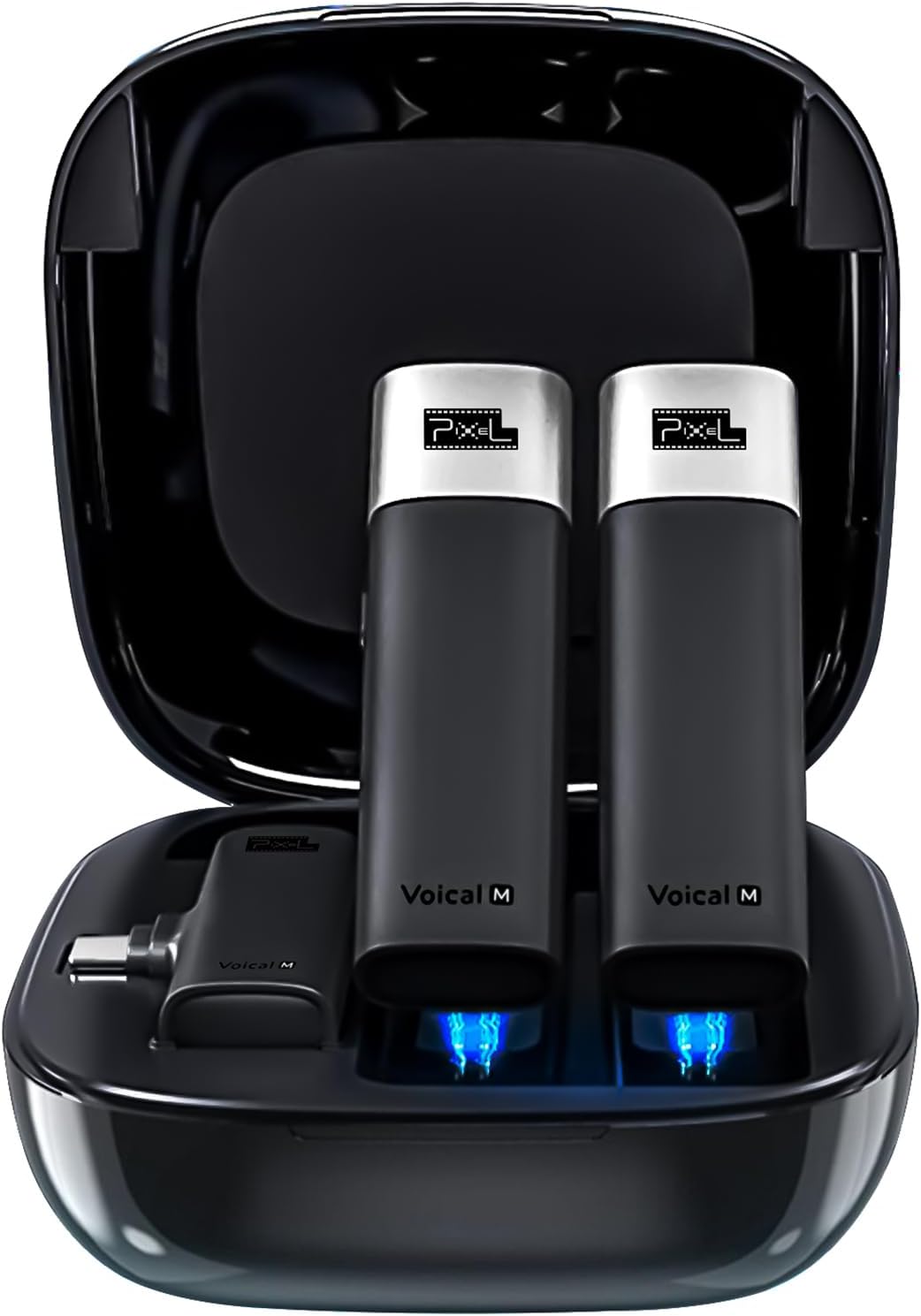 PIXEL Wireless Lavalier Microphone for Android/Type-C Phone, Plug- Play Clip-on Microphones Mini Lapel Mic with 2 Transmitters & 1 Receiver for Video Recording, Vlog, Interview, Tiktok, YouTube