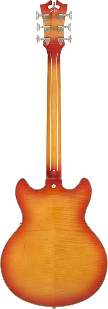 D'Angelico Premier Mini DC XT Semi-hollowbody Electric Guitar - Honey Burst, Sweetwater Exclusive