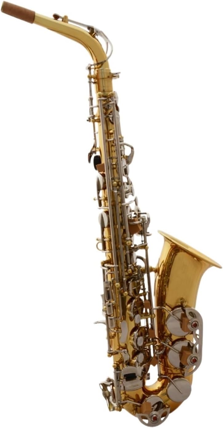 Saxophone for Beginners Woodwind Instruments Saxophone Professional E-Flat Alto Gold Nickel Key Saxophone Beginners Practice Playing