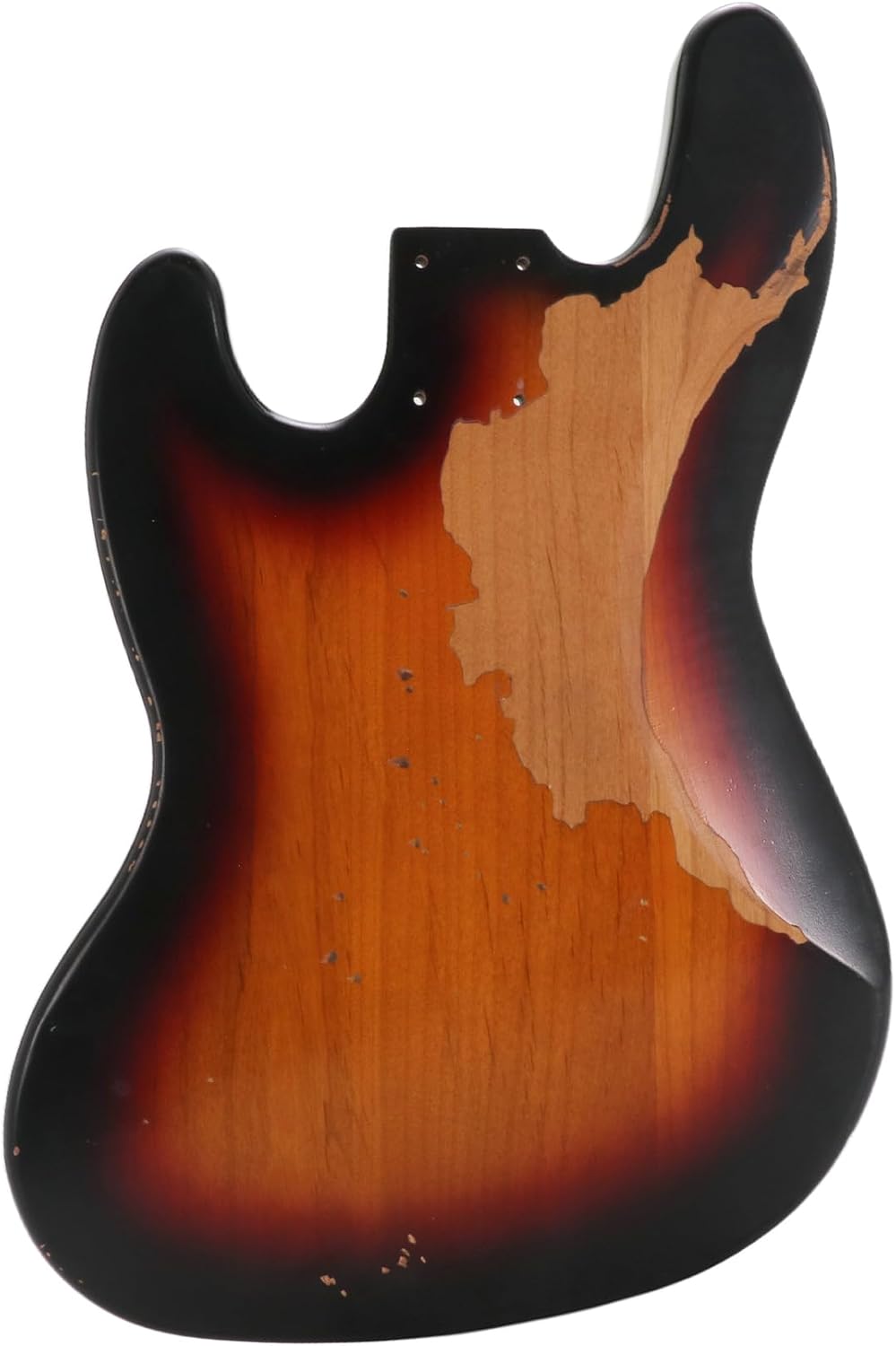 Sunsmile Relic Bass Guitar Body Nitro Top Alder Wood JB Style DIY Guitar Body JB-JB Route Relic 3 Tone Sunburst.