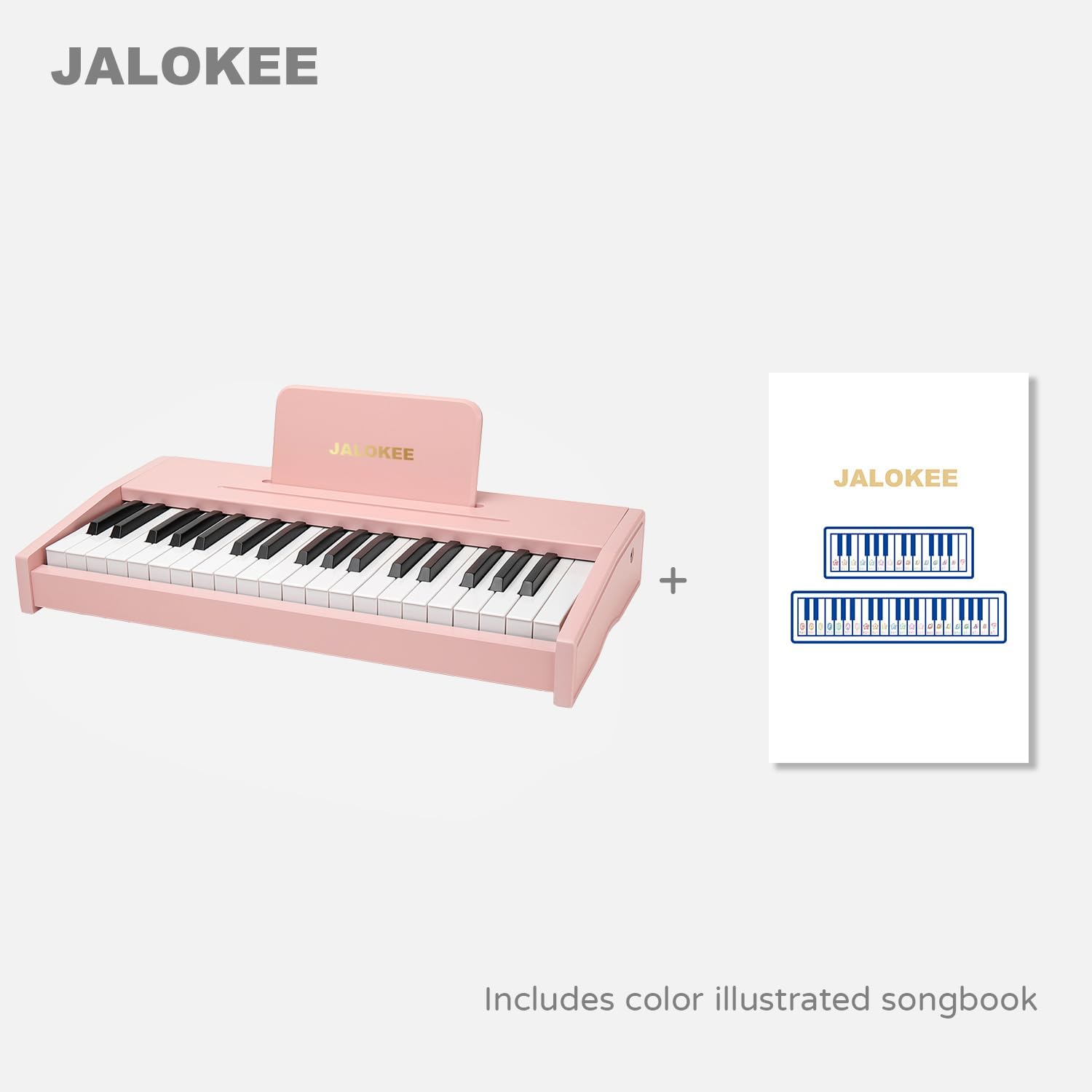 Kids Piano Keyboard, Digital Piano for Kids, Music Educational Instrument Toy, Wood Toy for 3+ Girls and Boys (Pink, 37 Keys)