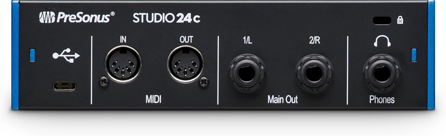PreSonus Studio 24c 2x2, 192 kHz, USB Audio Interface with Studio One DAW Recording Software