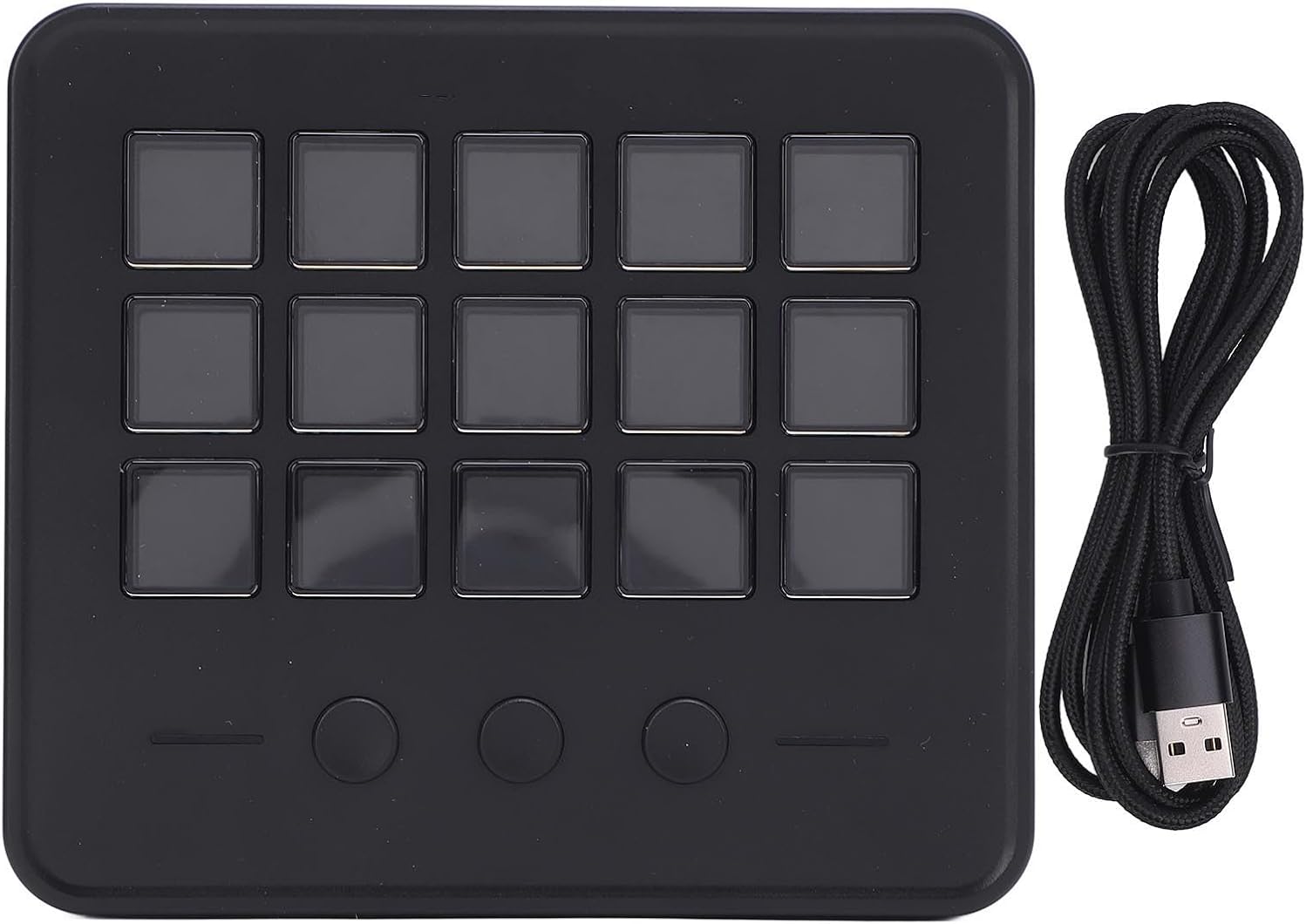 Jiawu Studio Controller, Stream Control Deck with 15 LCD Macro Keys Customizable, Game Operations Stream Keyboard, Trigger Actions on OBS, Works with and PC