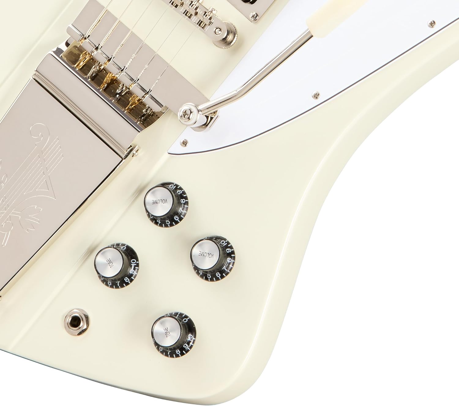 Epiphone Inspired by Gibson Custom 1963 Firebird V, Polaris White with Case
