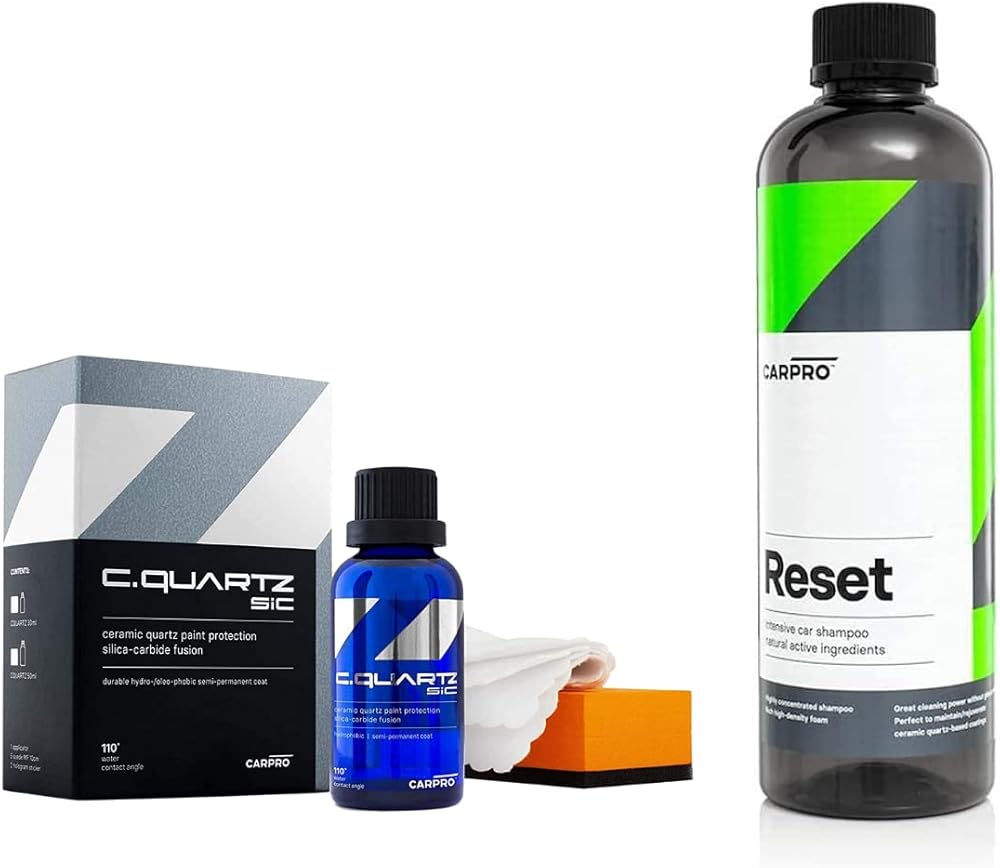 CARPRO CQUARTZ SiC 30ml Kit & CARPRO Reset Intensive Car Shampoo 500 mL, Perfect Partner to Nanotechnology Based Sealants and Coatings - Bundle