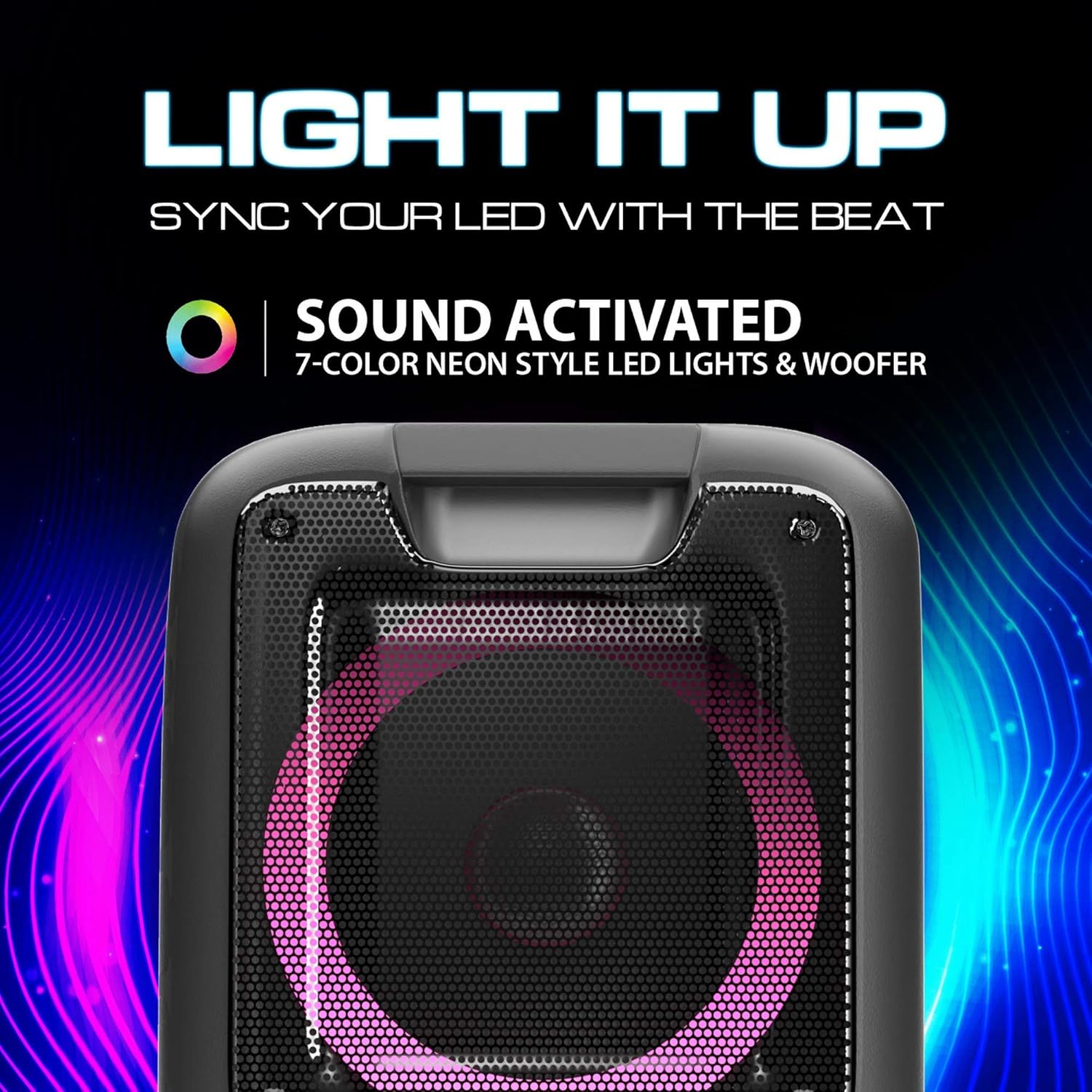 Party Speaker Dolphin Portable Bluetooth Speaker with Sound-Activated, TWS, Powerful X-Bass, Dual 10