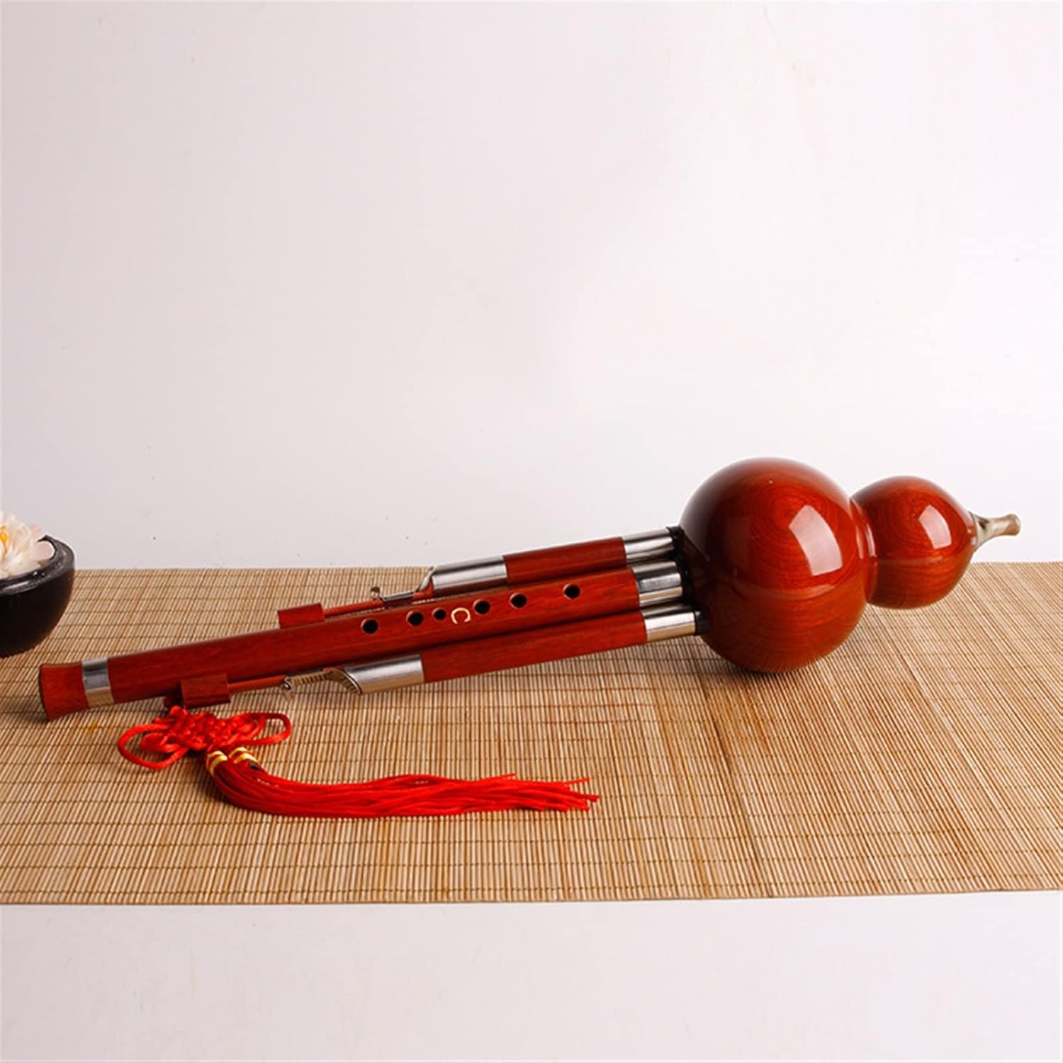 FLFL Hulusi Musical Instrument Cucurbit Silk Mahogany Set Cucurbit Silk Small D C Drop B G F