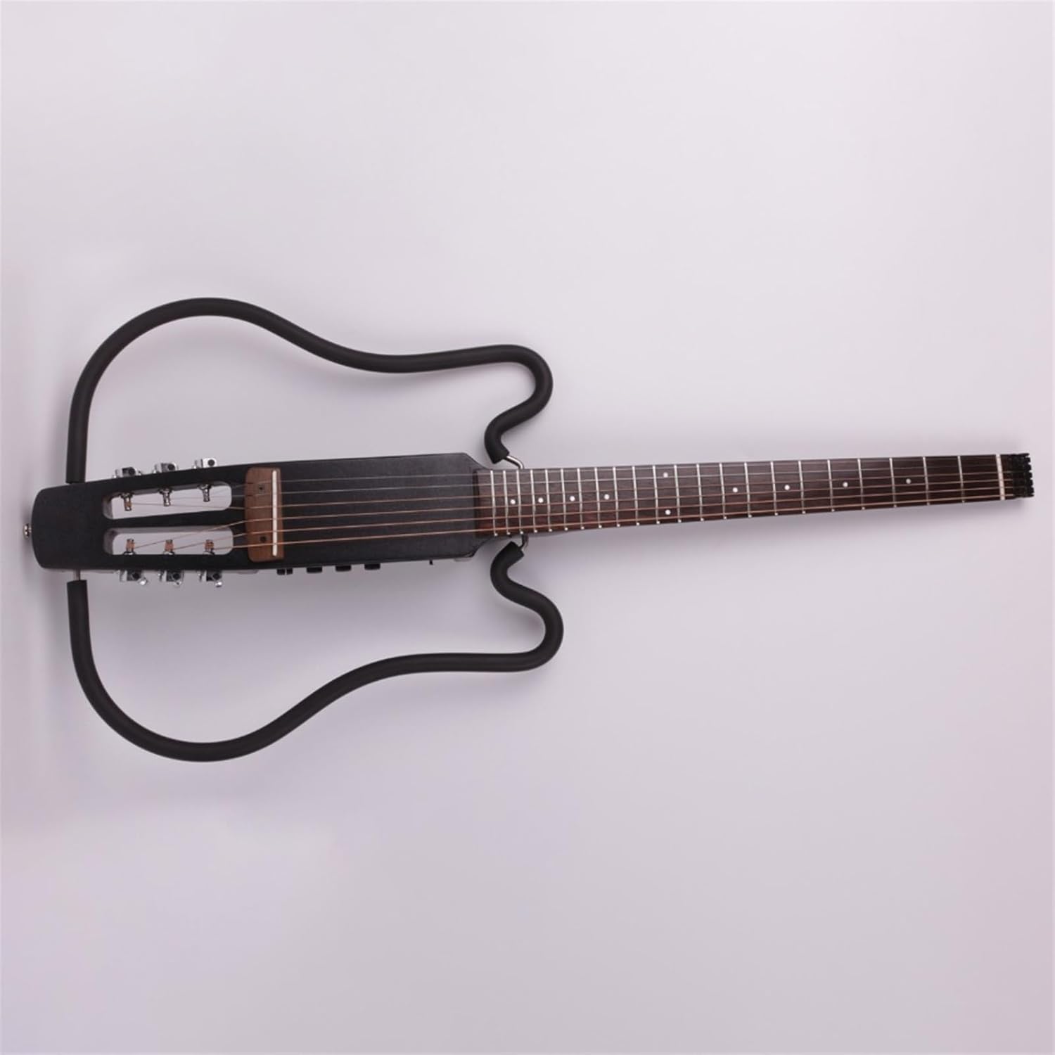 VENEKA Headless Electric Guitar Headless Foldable Silent Electric Guitar Portable Travel Silent Built in Effector Multi-Function Guitars (Color : Left Hand)