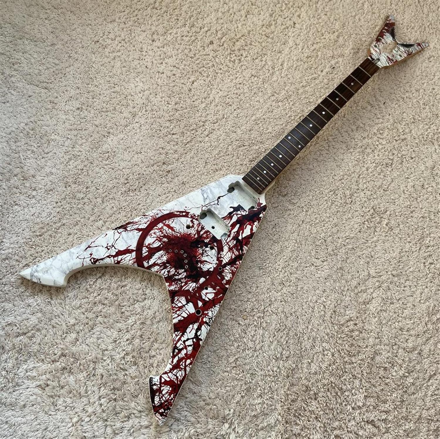 FLFL Electric Guitar Body Beautiful Design Unfinished Guitar Kit