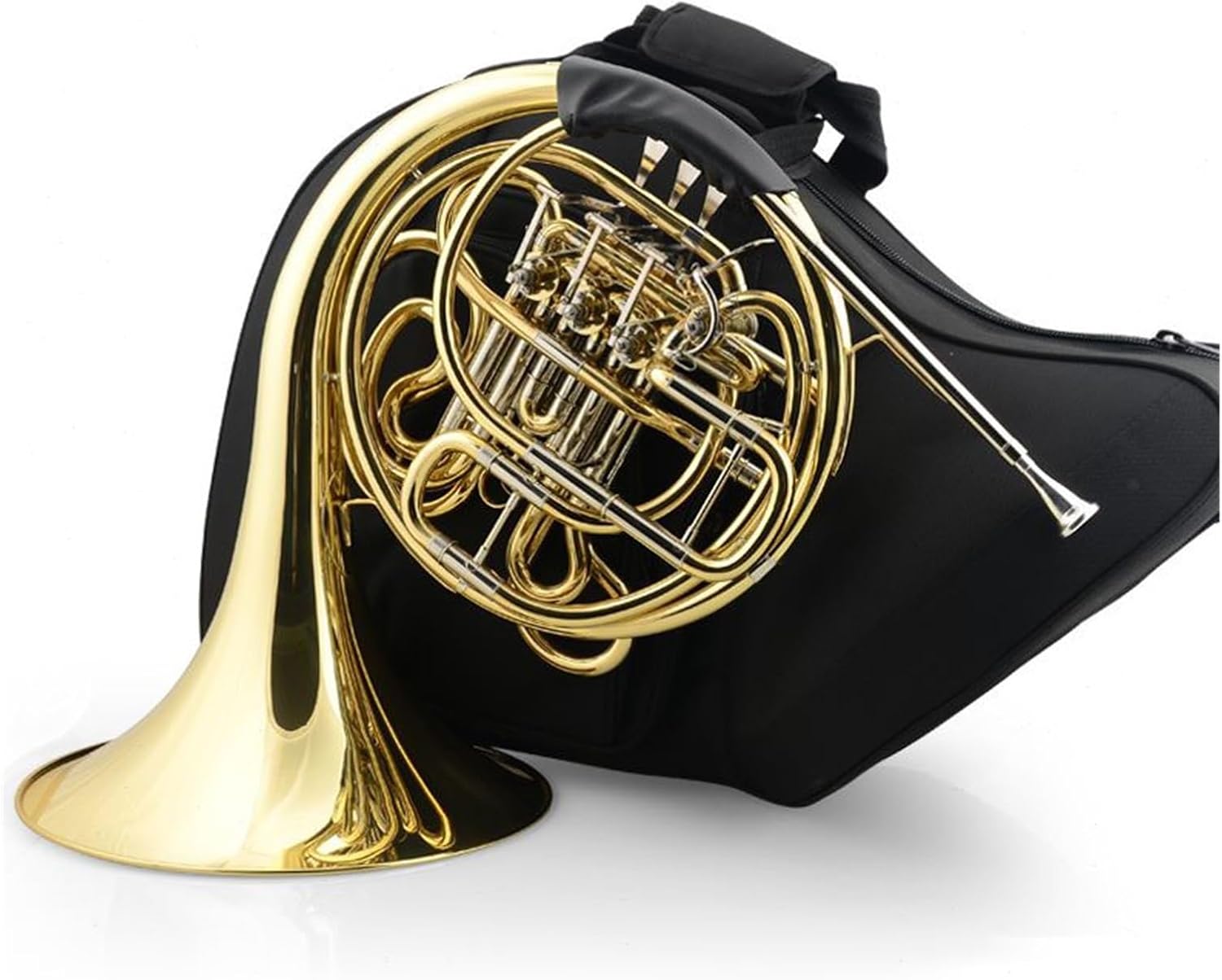 4 Key French Horn Professional Beginner Double Row French Horn F Flat B Tune Gold Plated Nickel White Copper Pitch Tube