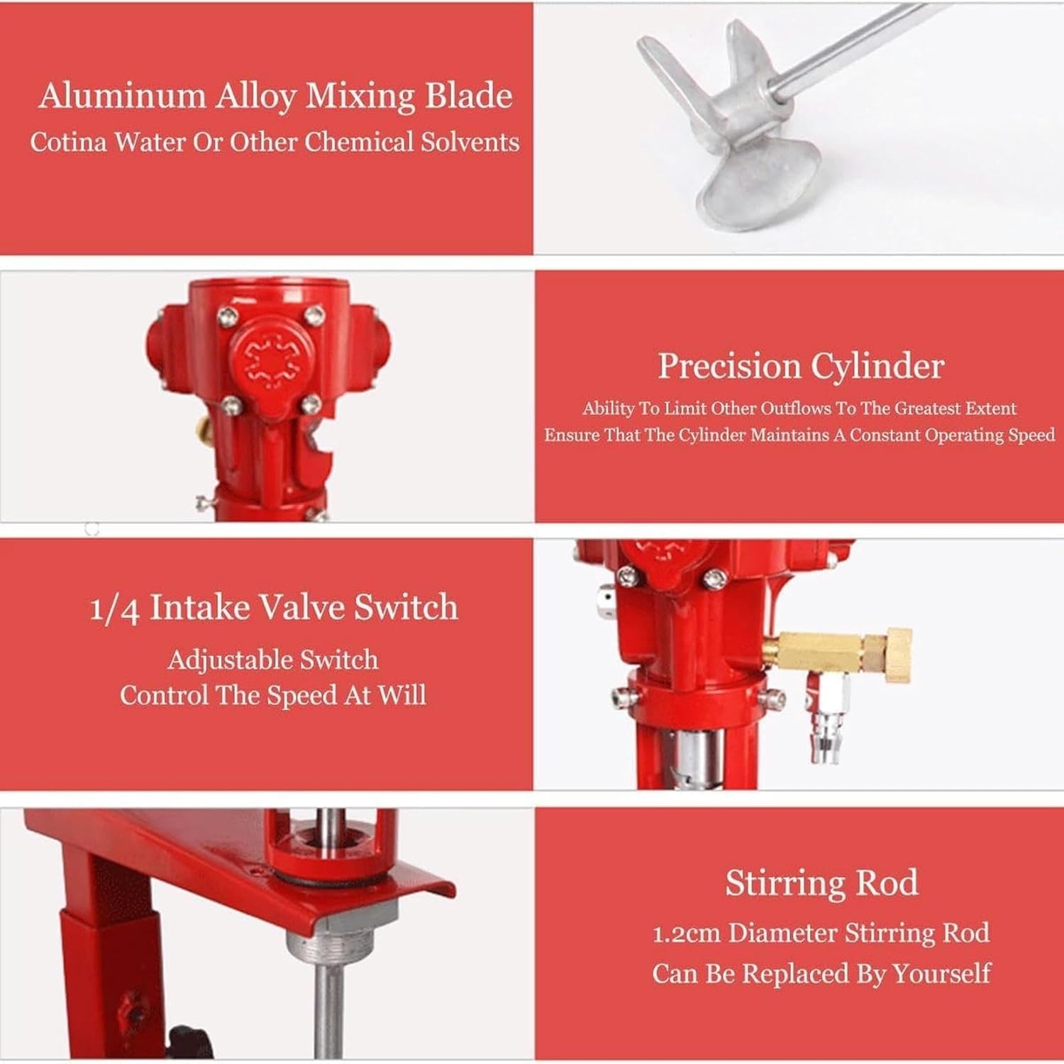 5 Gal/20 L Lifting Paint Stirring Machine, Pneumatic Paint Mixer Agitator, Liquid Coating Agitator for Paint Coating Materials