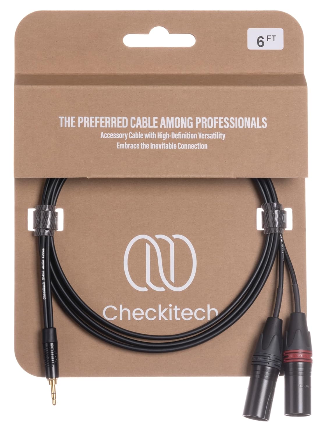 Gratify G1403 3.5mm TRS Male to Dual XLR Male Left/Right - 4.5 Foot