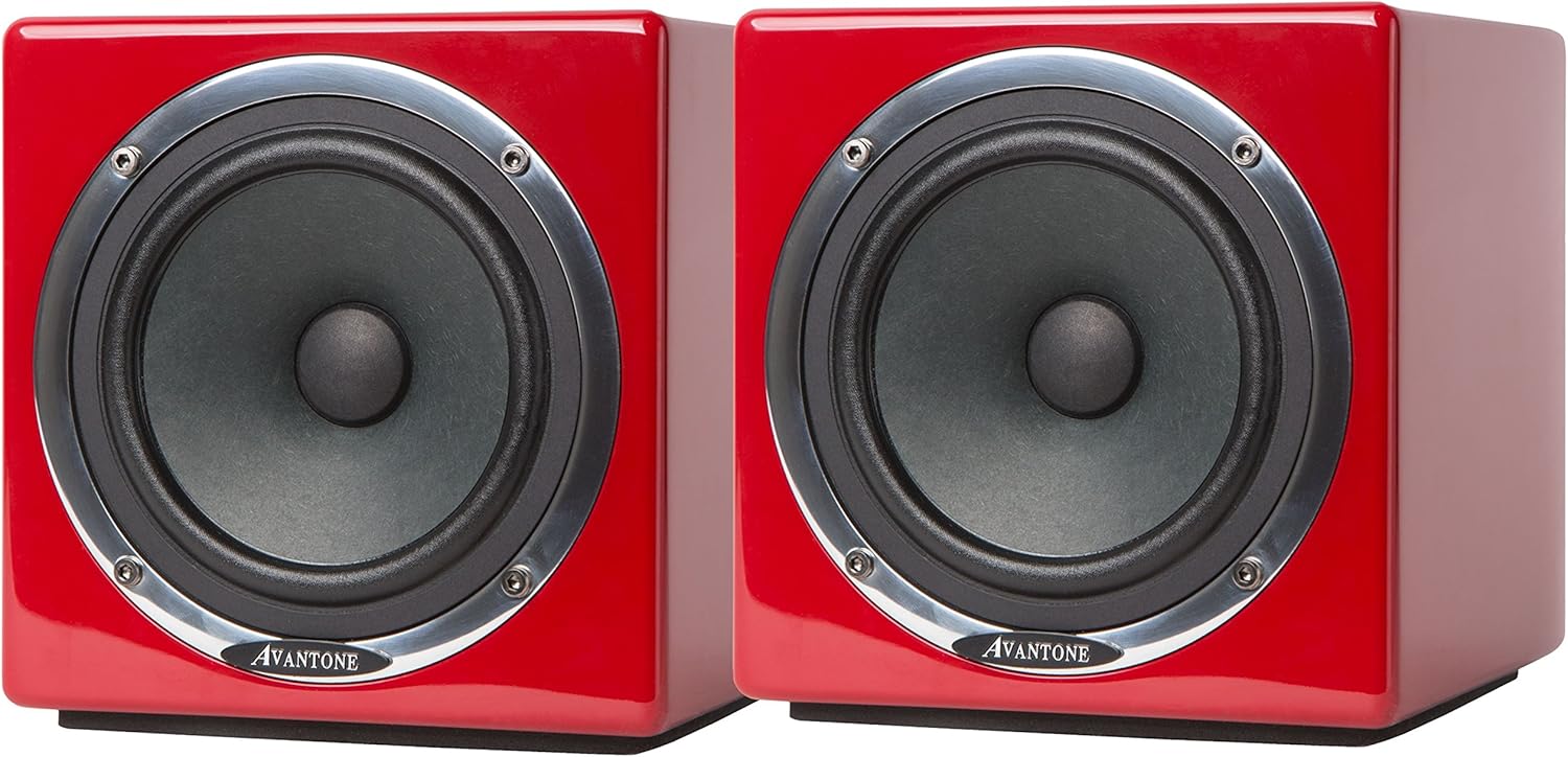 Avantone Pro Active MixCubes 5.25 Inches Powered Studio Monitor Pair - 10th Anniversary Red