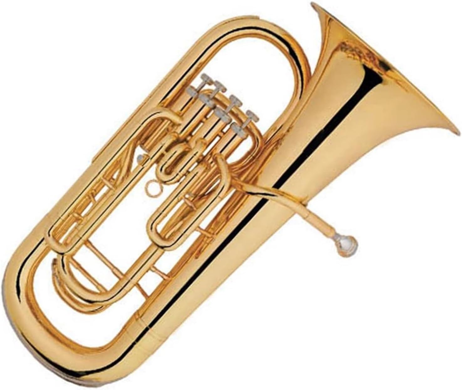 Beginner euphonium High Grade Gold Lacquer Euphonium 4 Pistons Tone Bb