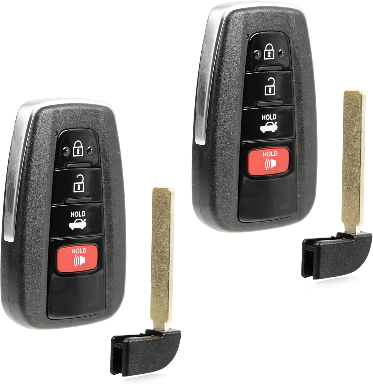 2 Keyless Entry Remote Key Fob 4-Button Car Replacement for 2020 - 2023 Toyota Mirai (HYQ14FLA, 8990H-62140, 8990H-62030)