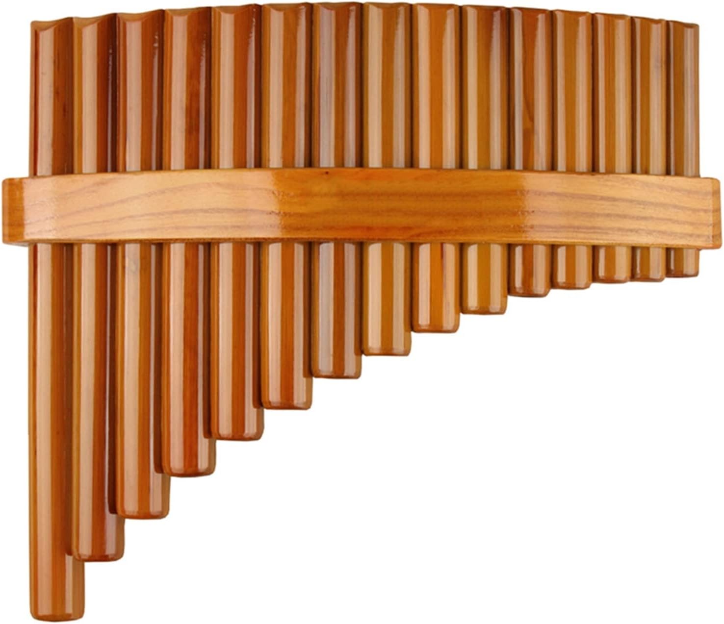 KESHUO Bamboo 15 Pipes C Key Pan Pipes Woodwind Instrument Traditional Musical Instrument Panpipes (Color : Right-Hand)