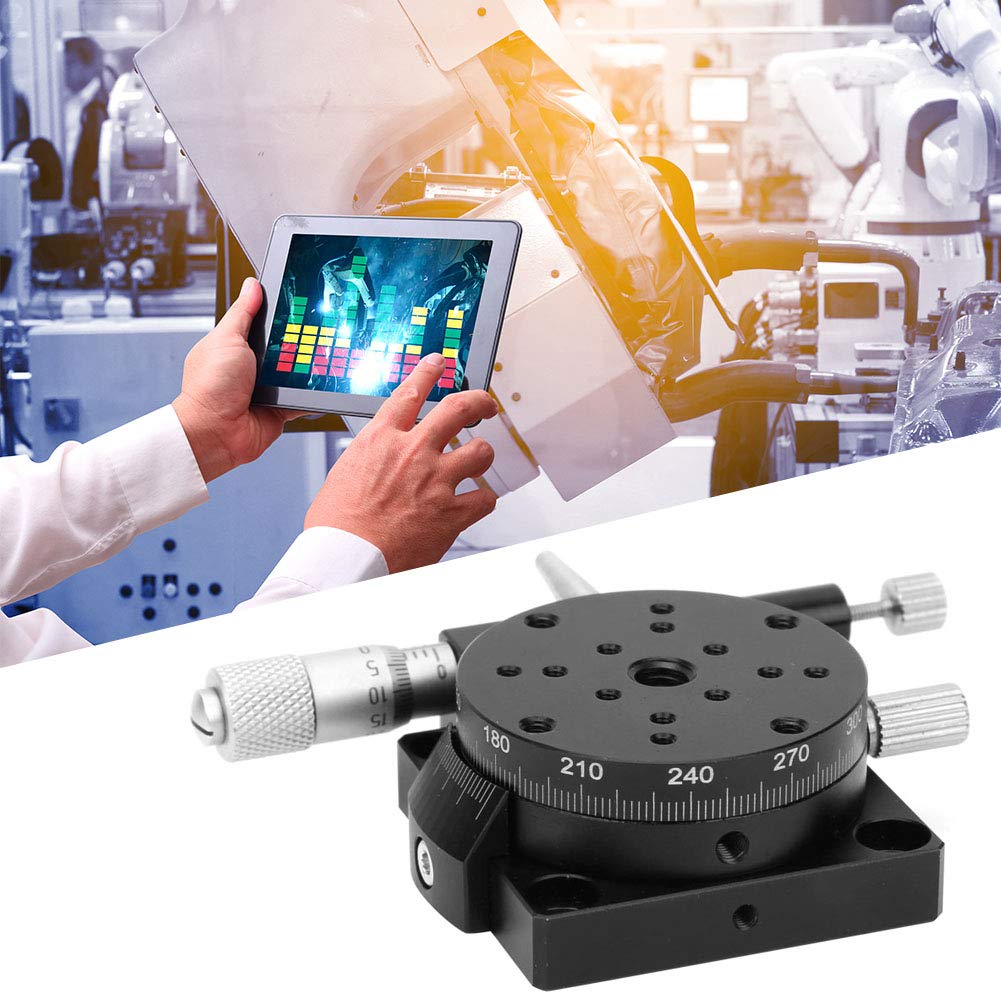 RSP40 L R Axis Manual Micrometer Trimming Station with 360° Coarse 5° Fine Rotation, High for Machinery Production, Testing Equipment, Optical Measurement More