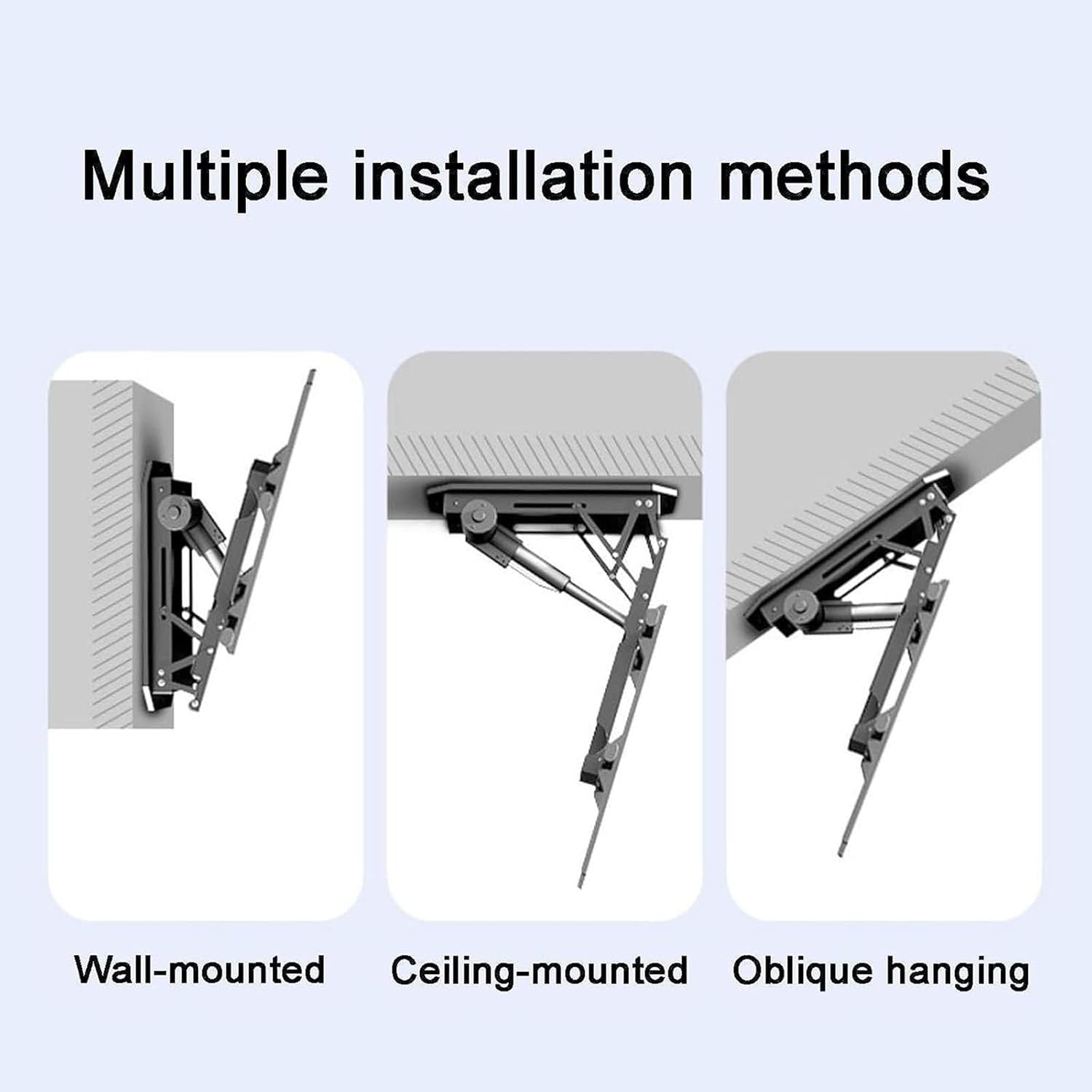 Steel Electric TV Wall Mount for 50 to 90 Inch LCD LED Plasma Screen, Above Fireplace Height Adjustable Motorized TV Pull Down Mantel Bracket