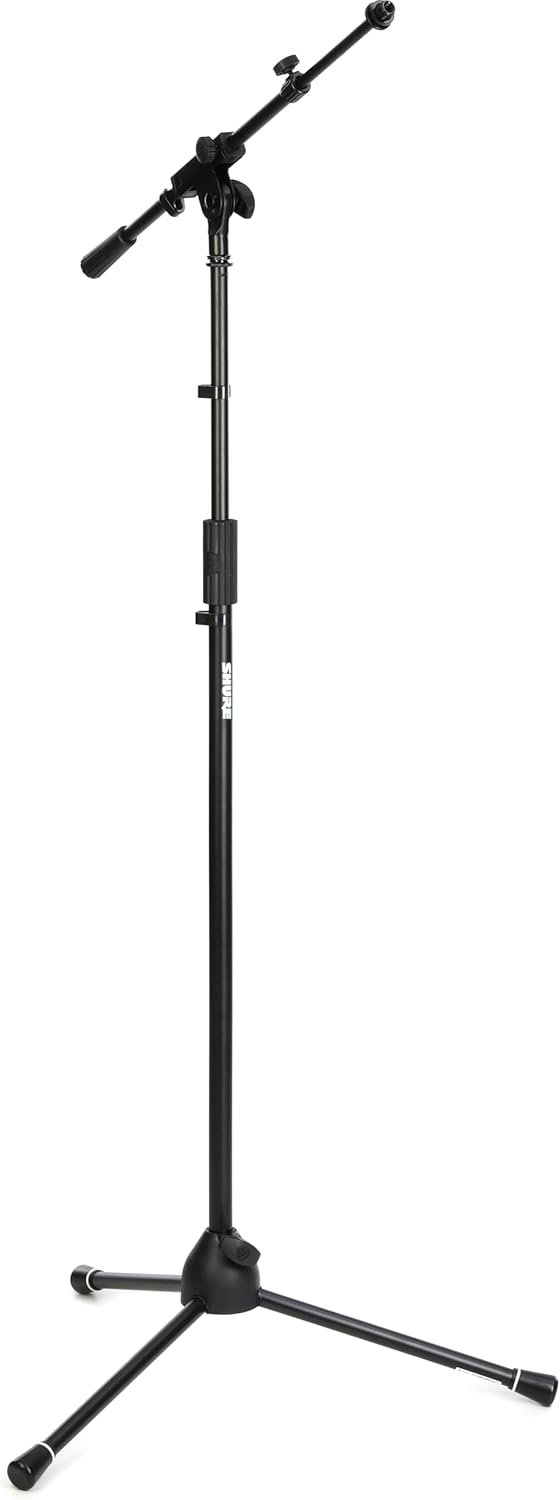 Shure SM58 Pro XLR Dynamic Microphone with Tripod Mic Stand - Professional Studio & Live Performance Cardioid Mic for Vocals, Podcasting, and Recording