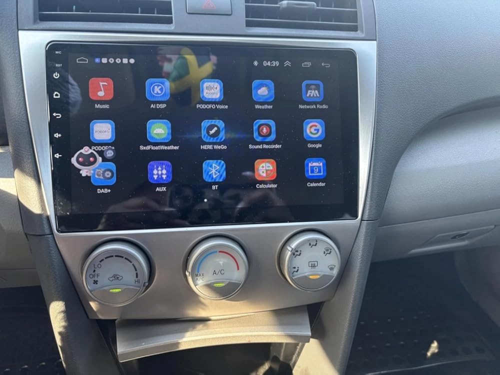 Double Din Radio for Camry 2009 Android 15 Car Stereo 10 Inch HD Touchscreen Radio with Wireless CarPlay Android Auto GPS Navigation WiFi Bluetooth FM/RDS SWC Dual USB HD Backup Camera Manual A/C