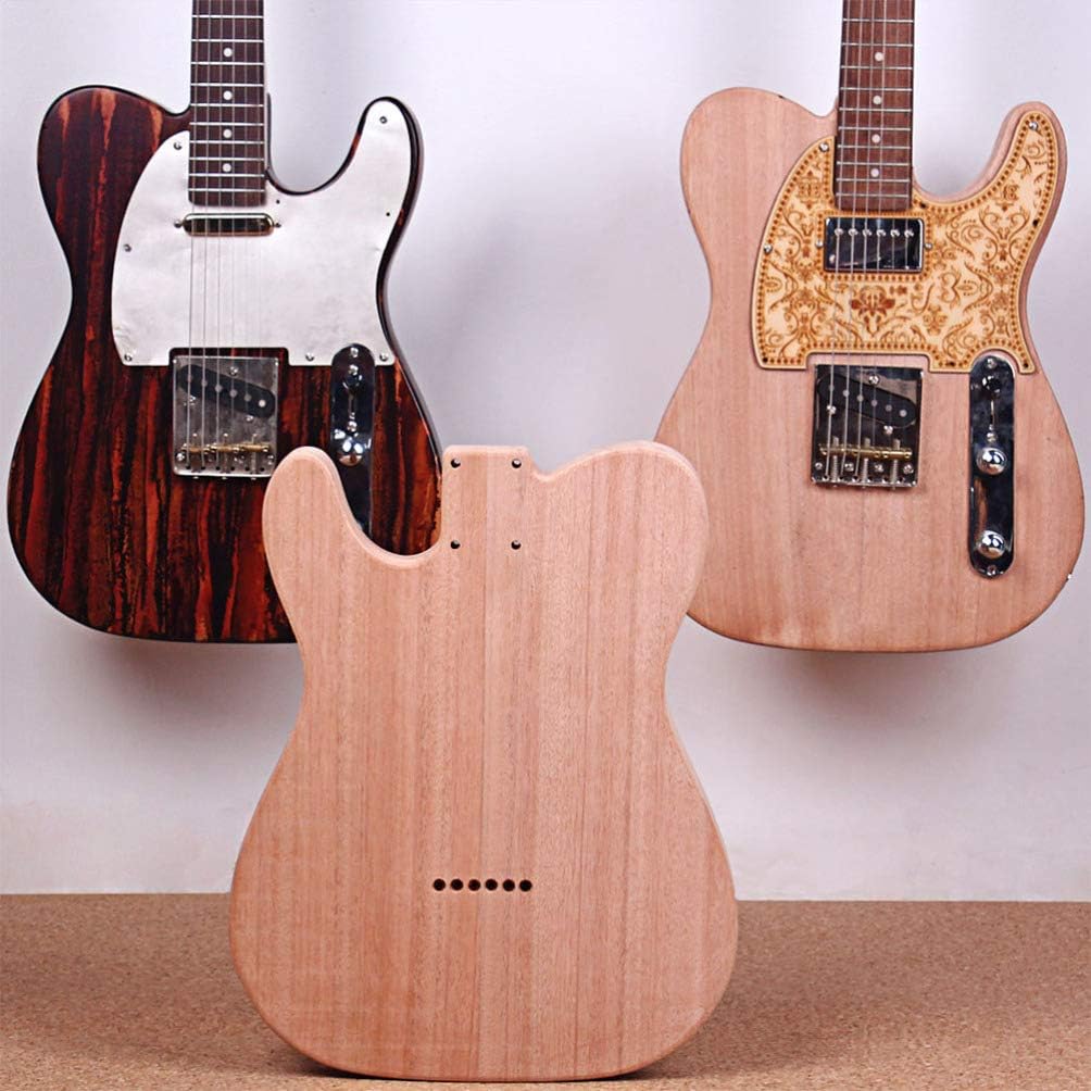 Milisten Guitar Body Replacement Body Unfinished Bass Wood Body Blank Guitar Body Kit Unfinished Body Guitar Accessories Guitar Kits Electric Guitar Bodies Basswood Wooden