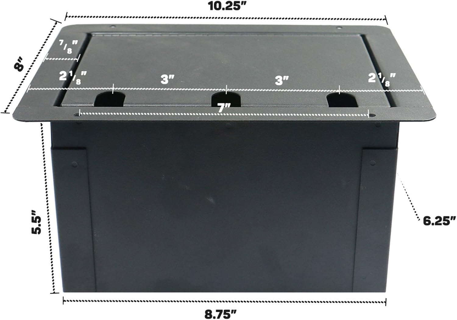 Pro Audio Stage Recessed Floor Box with 110v Electric and XLR Connections (12 XLR, Pre Wired)